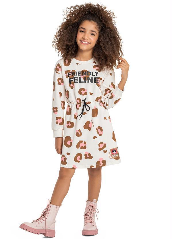 Gloss - Vestido Infantil em Molecotton Bege