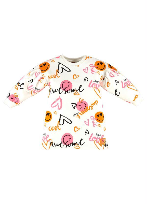 Up Baby - Vestido Infantil em Molecotton Bege 2