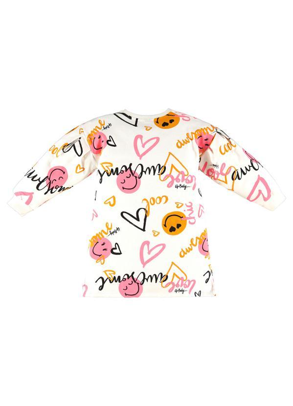 Up Baby - Vestido Infantil em Molecotton Bege 3