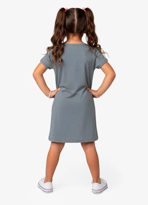 Select - Vestido Infantil em Molecotton Cinza - SELECT
