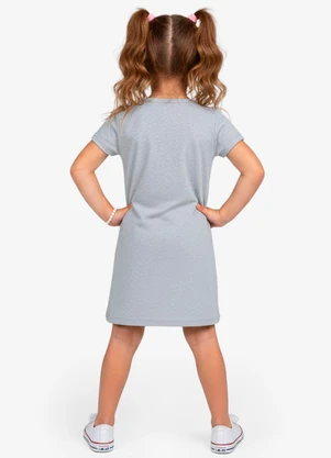 Select - Vestido Infantil em Molecotton Cinza - SELECT