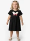 Select - Vestido Infantil em Molecotton Rosa - variação: Preto