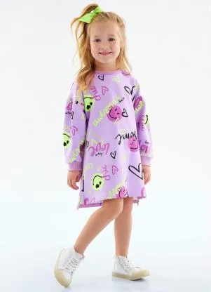 Up Baby - Vestido Infantil em Molecotton Rosa - UP BABY