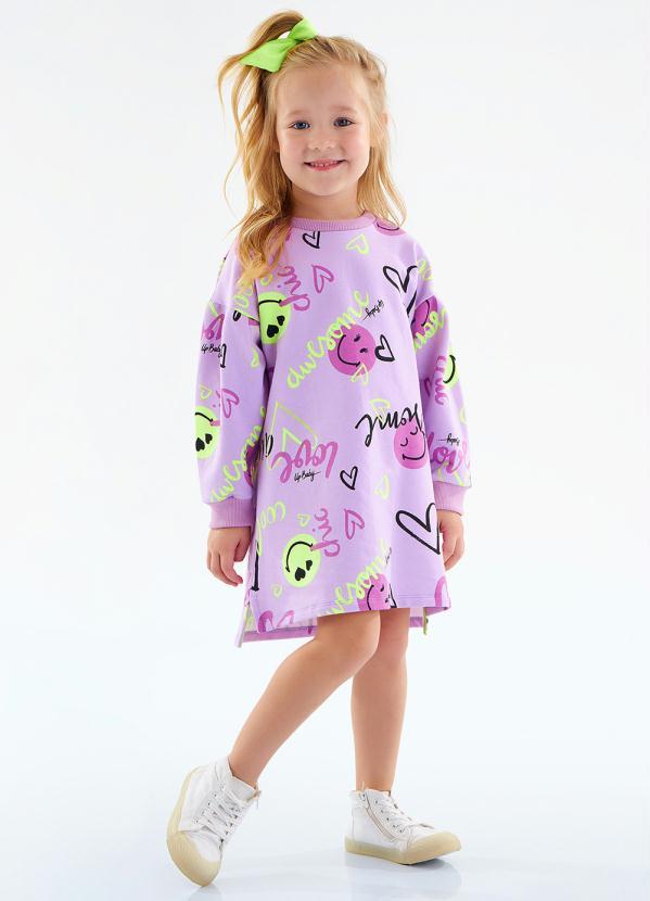 Up Baby - Vestido Infantil em Molecotton Rosa 2