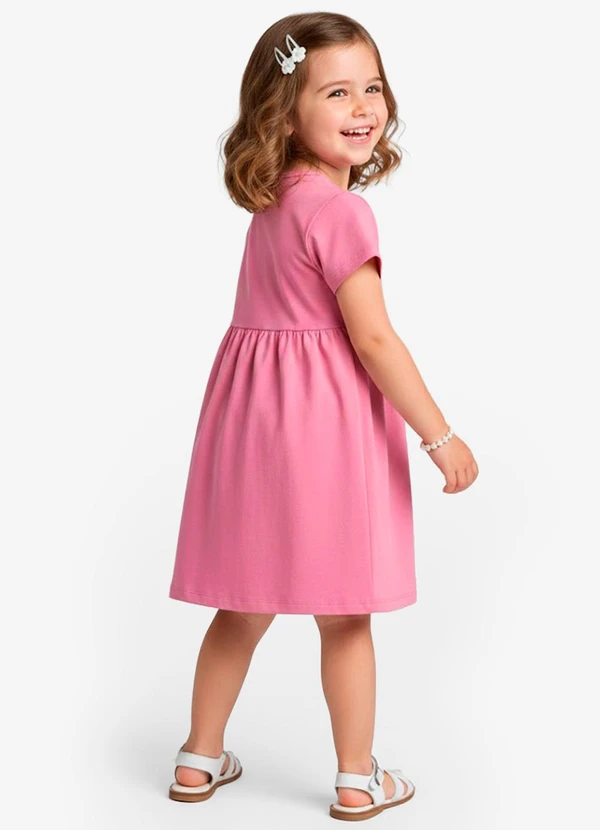 Select - Vestido Infantil em Molecotton Rosa 2
