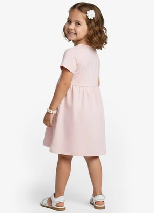 Select - Vestido Infantil em Molecotton Rosa - SELECT