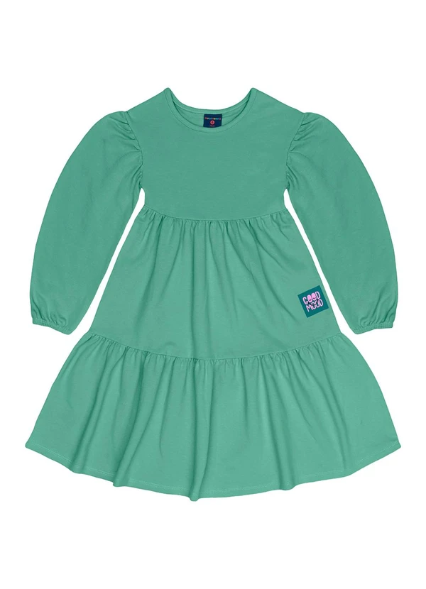 Guloseima - Vestido Infantil em Molecotton Verde