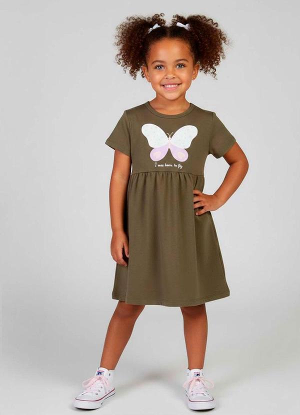Select - Vestido Infantil em Molecotton Verde