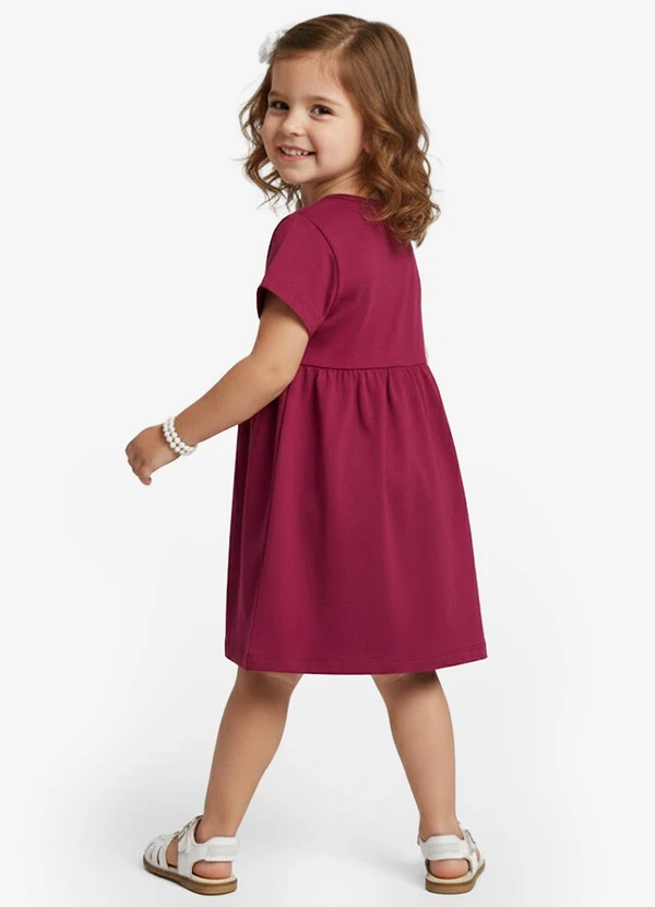 Select - Vestido Infantil em Molecotton Vermelho 2