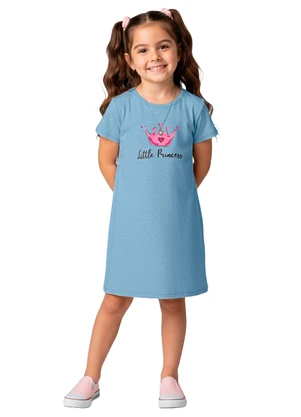 Select - Vestido Infantil em Moletinho Maquenetado Azul - SELECT