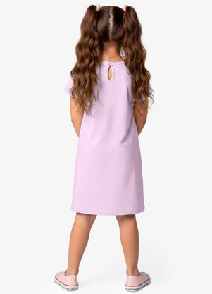 Select - Vestido Infantil em Moletinho Maquenetado Rosa - SELECT