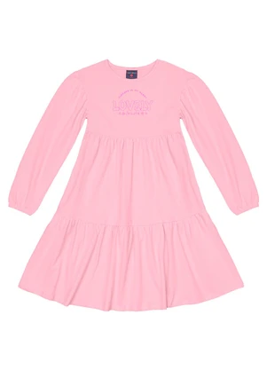 Guloseima - Vestido Infantil em Moletinho Rosa - GULOSEIMA