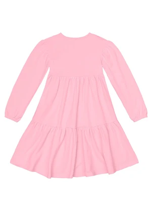 Guloseima - Vestido Infantil em Moletinho Rosa - GULOSEIMA
