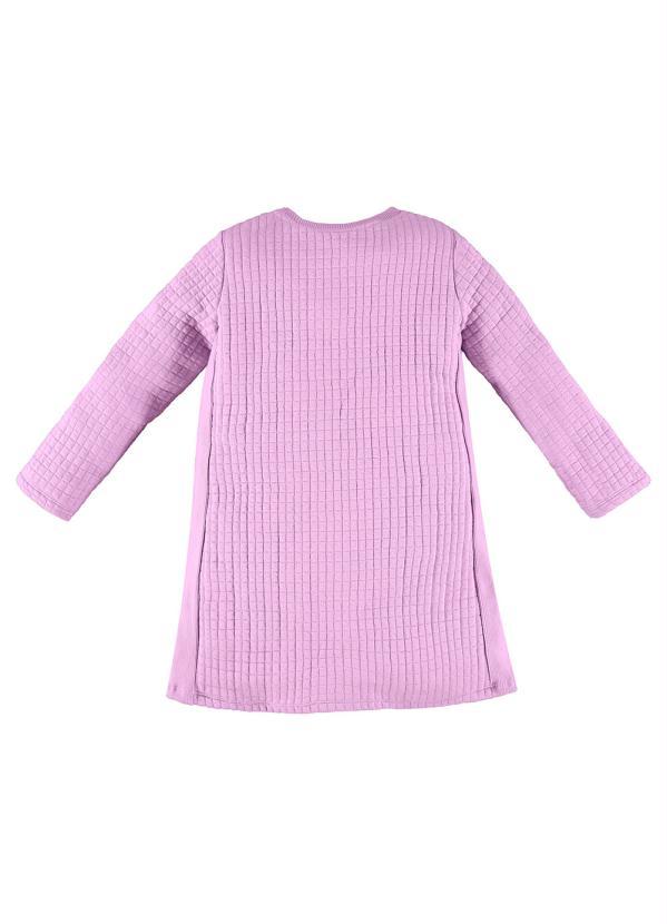 Up Baby - Vestido Infantil em Moletom Roxo 4
