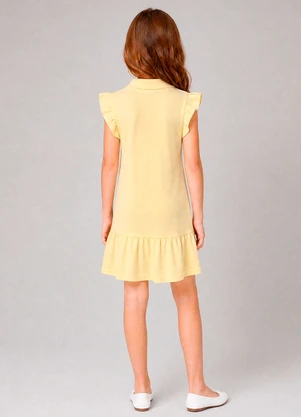 Marlan - Vestido Infantil em Piquet Amarelo - MARLAN