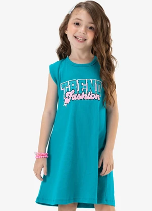 Rovi Kids - Vestido Infantil em Ribana Azul - ROVI KIDS