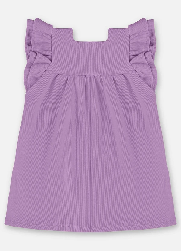 Up Baby - Vestido Infantil em Ribana Canelada Roxo 2