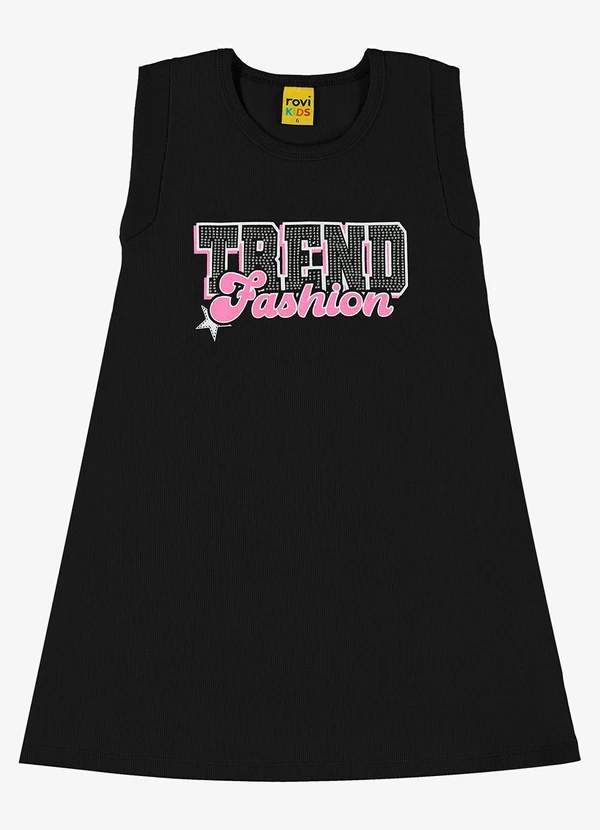 Rovi Kids - Vestido Infantil em Ribana Preto
