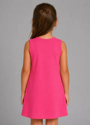 Rovi Kids - Vestido Infantil em Ribana Rosa - ROVI KIDS