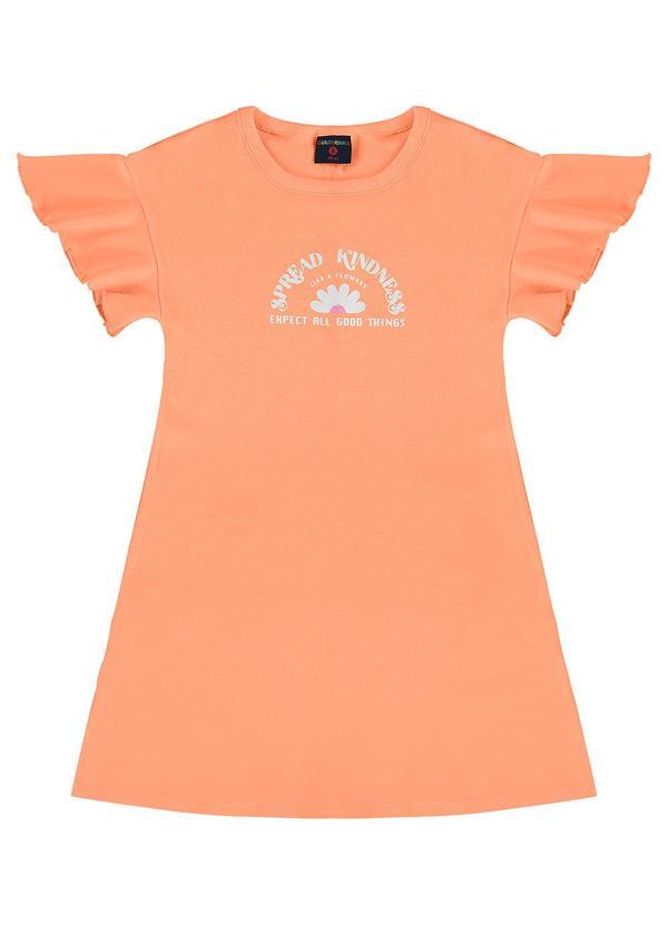 Guloseima - Vestido Infantil em Ribaninha Laranja