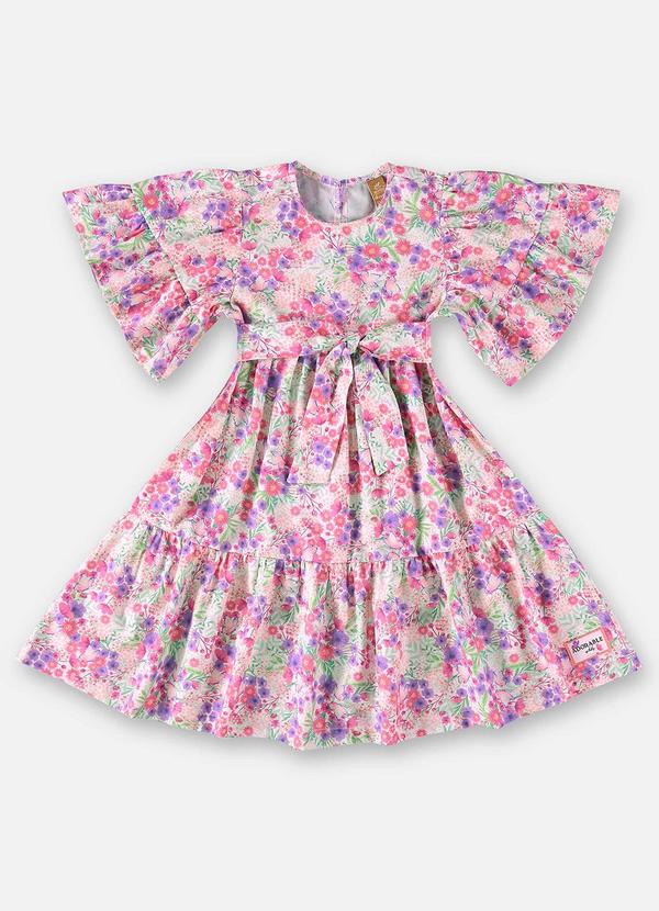 Up Baby - Vestido Infantil em Tecido Galles Rosa 2