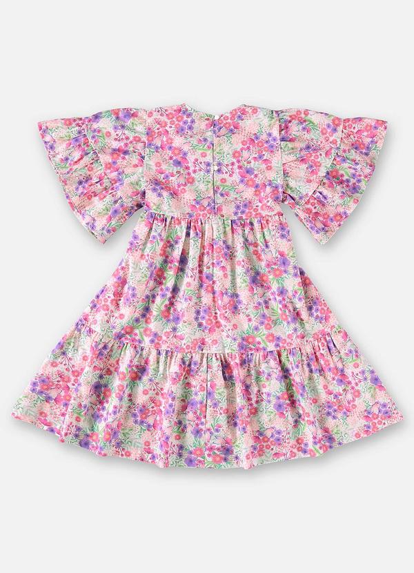 Up Baby - Vestido Infantil em Tecido Galles Rosa 3
