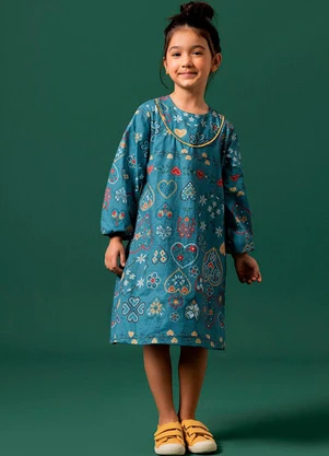 Bugbee - Vestido Infantil em Tecido Plano Verde - BUGBEE