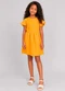 Marlan - Vestido Infantil em Tecido Sand Air Azul - variação: Laranja