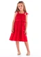 Quimby - Vestido Infantil em Tricoline Vermelho - variação: Vermelho