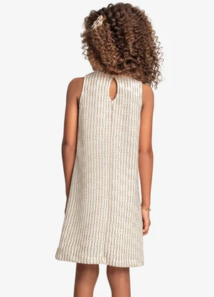 Trick Nick - Vestido Infantil em Tricot Bege - TRICK NICK