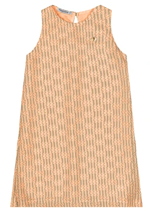 Trick Nick - Vestido Infantil em Tricot Laranja - TRICK NICK