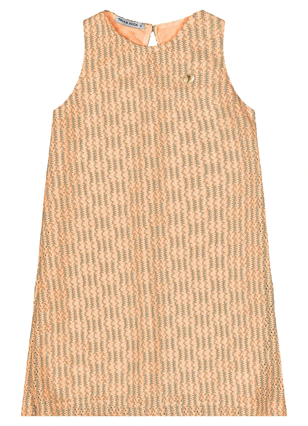 Trick Nick - Vestido Infantil em Tricot Laranja