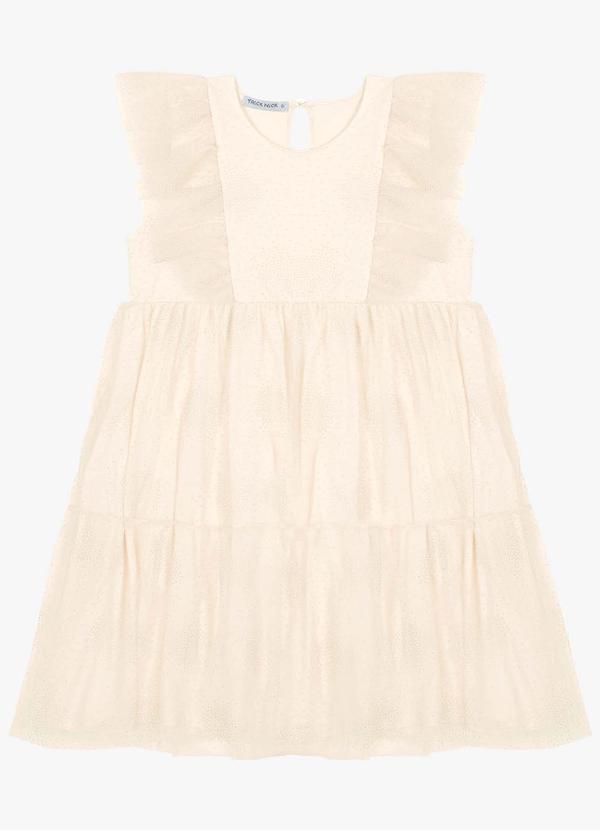 Trick Nick - Vestido Infantil em Tule Bege