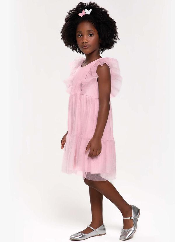 Trick Nick - Vestido Infantil em Tule Rosa 3