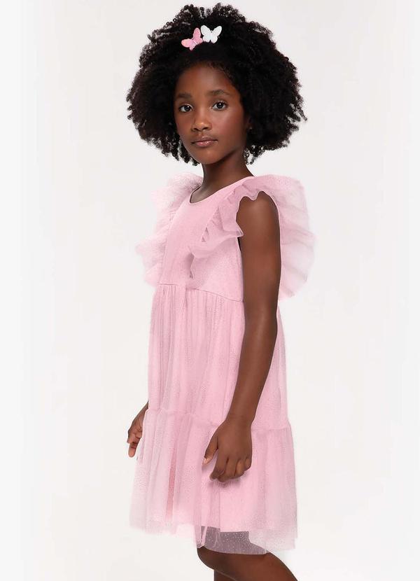 Trick Nick - Vestido Infantil em Tule Rosa 4