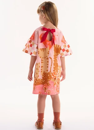 Três e Já - Vestido Infantil em Viscolinho Bege - TRÊS E JÁ