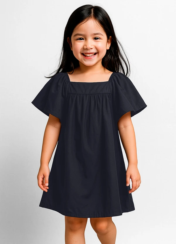 Infinita Cor - Vestido Infantil em Viscose Azul 1