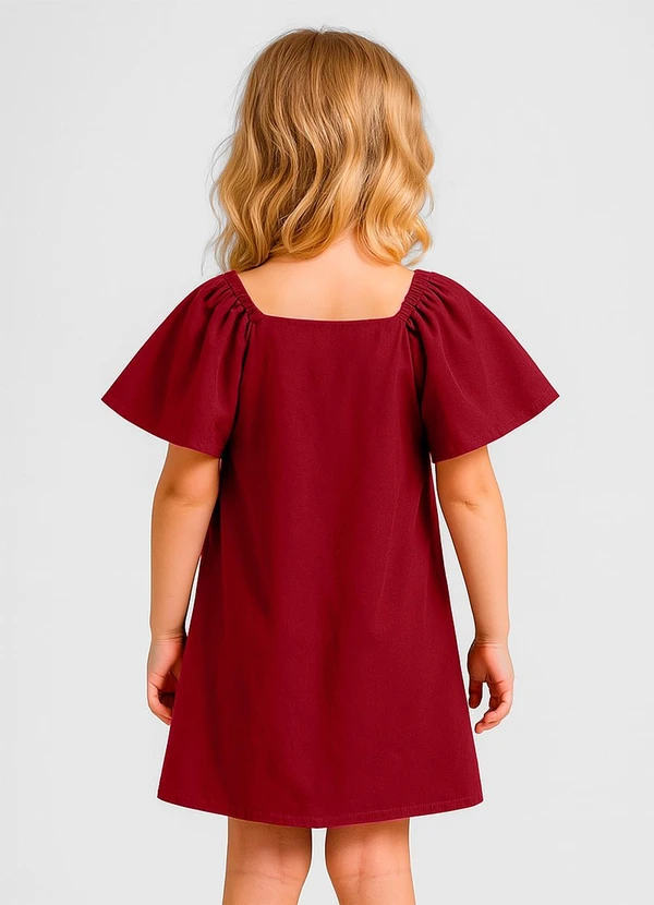Infinita Cor - Vestido Infantil em Viscose Laranja 2