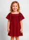 Infinita Cor - Vestido Infantil em Viscose Marrom - variação: Laranja