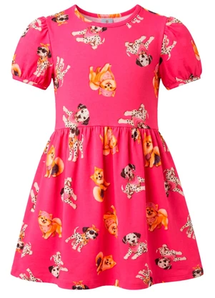 Brandili - Vestido Infantil Estampa Cachorros Rosa - BRANDILI