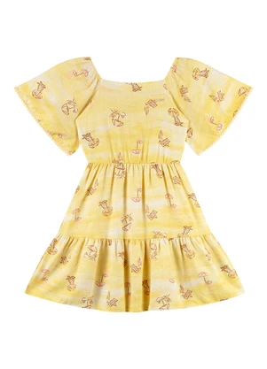 Vestido Infantil  Estampa Colorittá (Amarelo) - COLORITTÁ