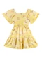 Colorittá - Vestido Infantil  Estampa Colorittá Laranja - variação: Amarelo