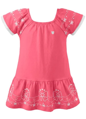 Brandili - Vestido Infantil Estampa de Laços Rosa - BRANDILI