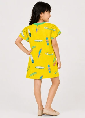 Rovi Kids - Vestido Infantil Estampado Amarelo - ROVI KIDS