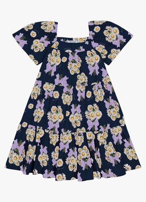 Trick Nick - Vestido Infantil Estampado Azul - TRICK NICK