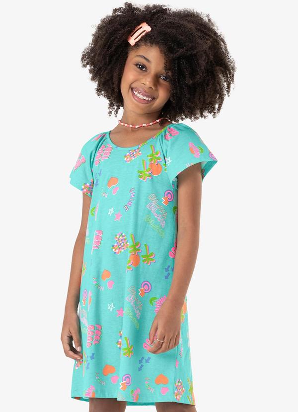 Rovi Kids - Vestido Infantil Estampado Azul