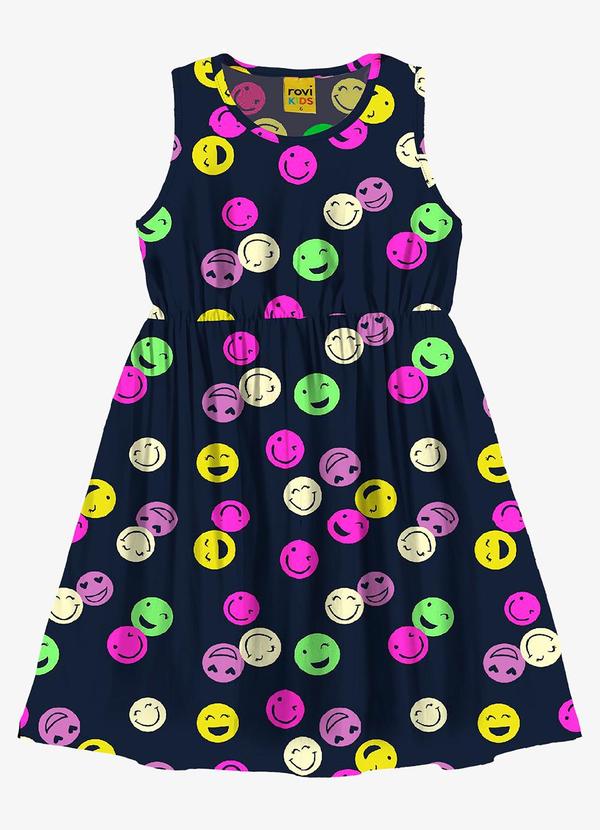 Rovi Kids - Vestido Infantil Estampado Azul