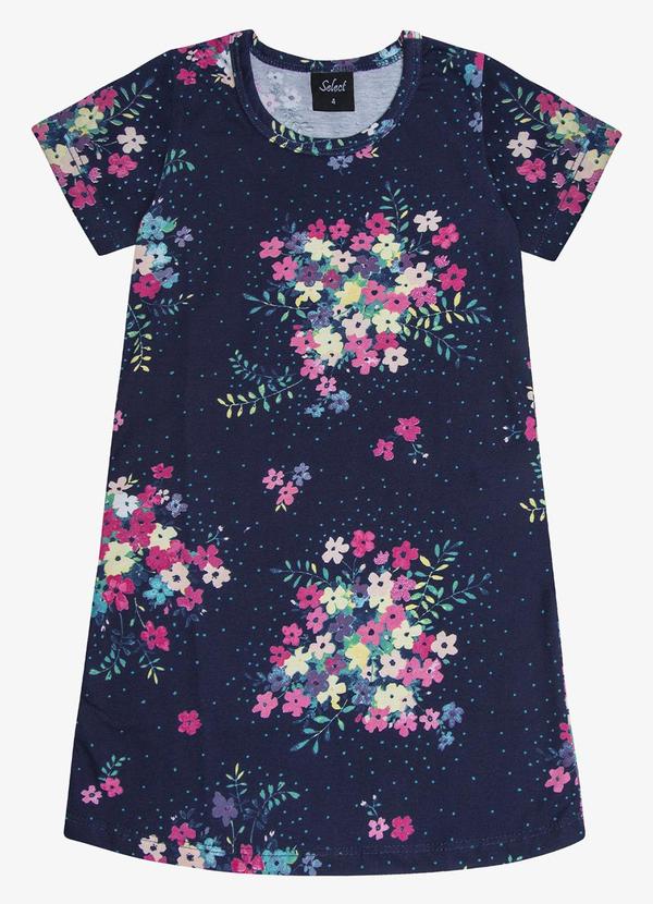 Select - Vestido Infantil Estampado Azul