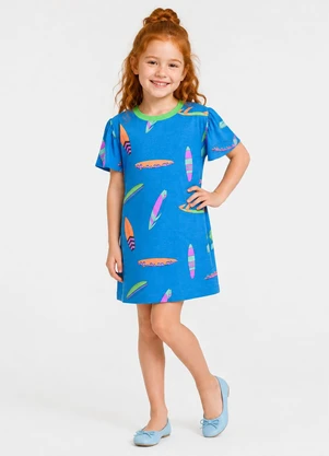 Rovi Kids - Vestido Infantil Estampado Azul - ROVI KIDS