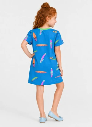 Rovi Kids - Vestido Infantil Estampado Azul - ROVI KIDS